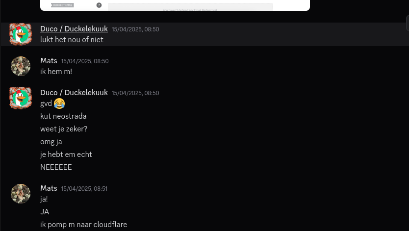 Dan toch gelukt
